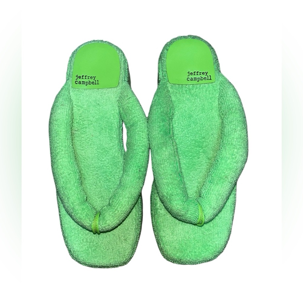 Jeffrey Campbell Y2K Luau Platform Flip Flop Green size 7 - Picture 2 of 5